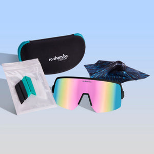 Black Roshambo Teen Wraparound Sunglasses