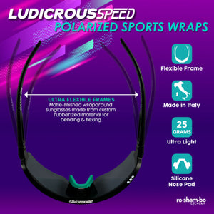 Black Roshambo Teen Wraparound Sunglasses