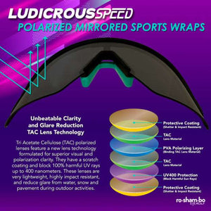 Black Roshambo Teen Wraparound Sunglasses