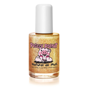 Piggy Paint Kid Friendly Nail Polish (Full Bottle Size - 15ml) Heart of Gold - Gold Glitter