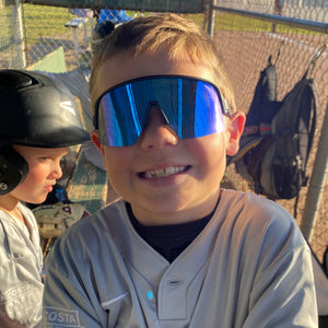 White Roshambo Teen Wraparound Sunglasses