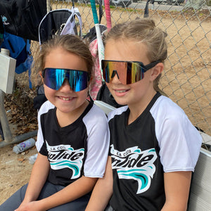 White Roshambo Teen Wraparound Sunglasses