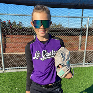 White Roshambo Teen Wraparound Sunglasses