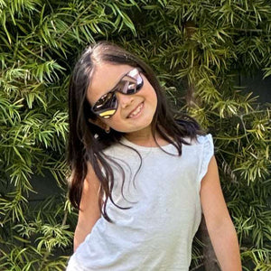 Black Roshambo Toddler Single Shield Sunglasses