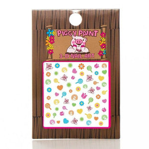 Piggy Paint Kid Friendly 3D Nail Art Stickers Blossom