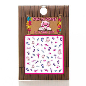 Piggy Paint Kid Friendly 3D Nail Art Stickers Ballet