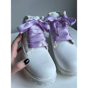 Silk Shoelaces by The Shoelace Brand Purple Orchid