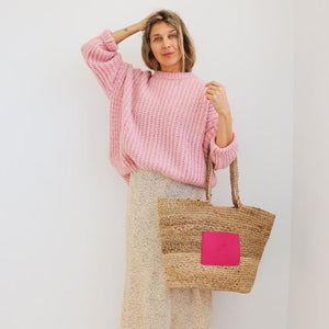 Maxi Jute Tote Bag by The Code
