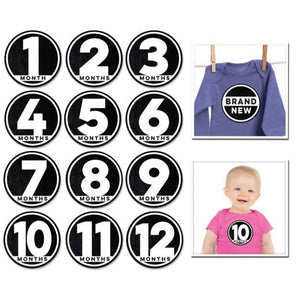 Sale: Sticky Bellies Baby Milestones by Month Sticker Sets Modern Baby