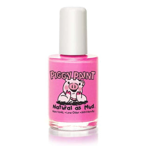 Piggy Paint Kid Friendly Nail Polish (Full Bottle Size - 15ml) Jazz It Up! - Bright Pink Shimmer