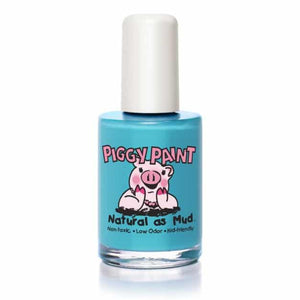 Piggy Paint Kid Friendly Nail Polish (Full Bottle Size - 15ml) Sea-quin - Matte Bright Pastel Turquoise