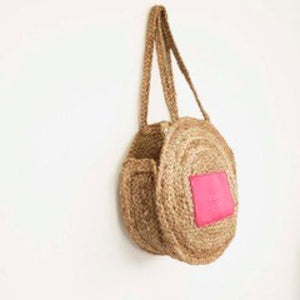 Round Jute Shoulder Bag by The Code