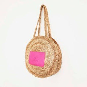 Round Jute Shoulder Bag by The Code