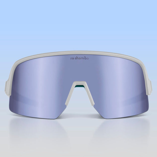 White Roshambo Teen Wraparound Sunglasses Chrome