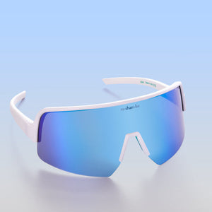 White Roshambo Teen Wraparound Sunglasses