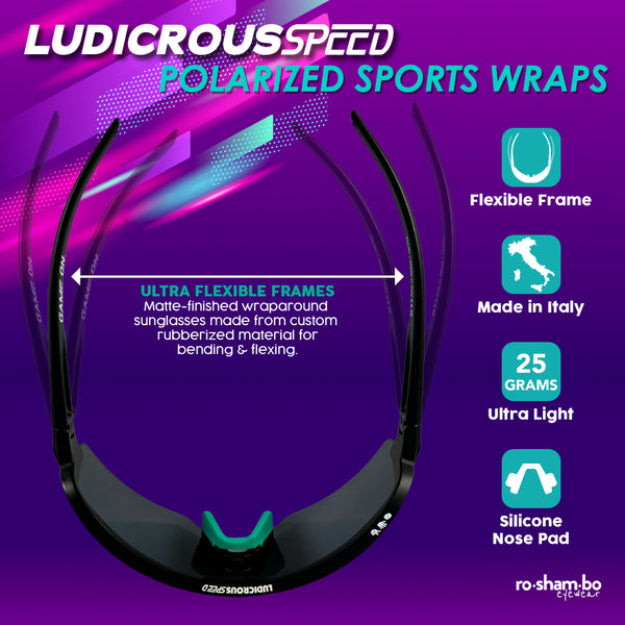 Black Roshambo Teen Wraparound Sunglasses