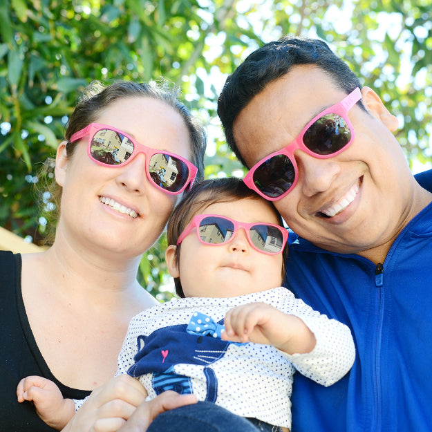Glitter Pink RoShamBo Baby Sunglasses