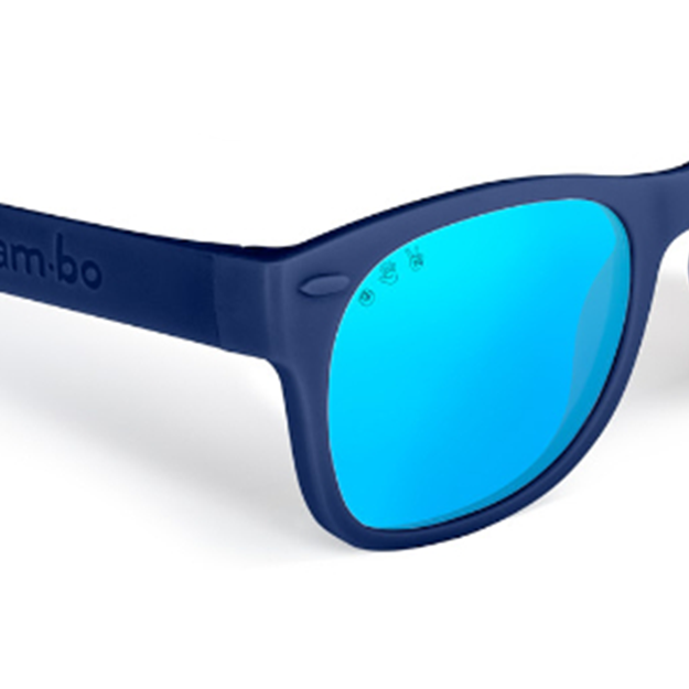 Navy Blue RoShamBo Toddler Sunglasses Blue Mirror