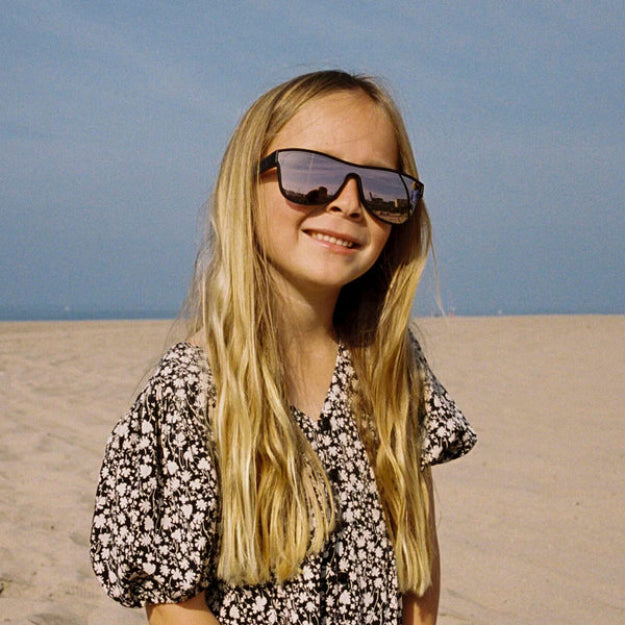 Black Roshambo Toddler Single Shield Sunglasses