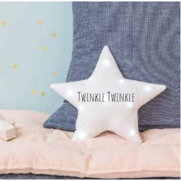 Musical Star Night Light in Glitter Linen by oh la la PARIS