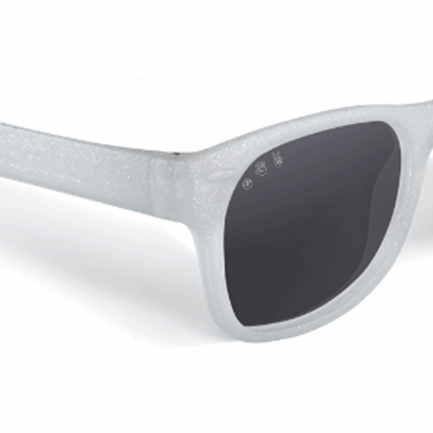 Glitter White RoShamBo Toddler Sunglasses