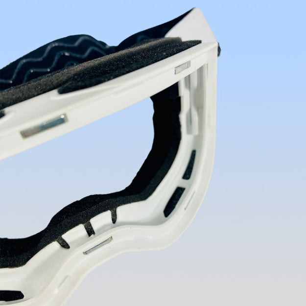 White RoShamBo Youth Snow Goggles