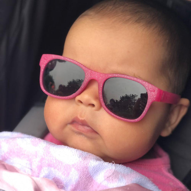 Glitter Pink RoShamBo Baby Sunglasses