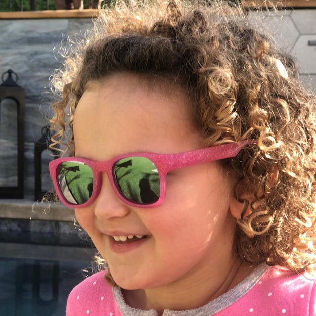 Glitter Pink RoShamBo Baby Sunglasses