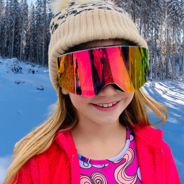 White RoShamBo Youth Snow Goggles