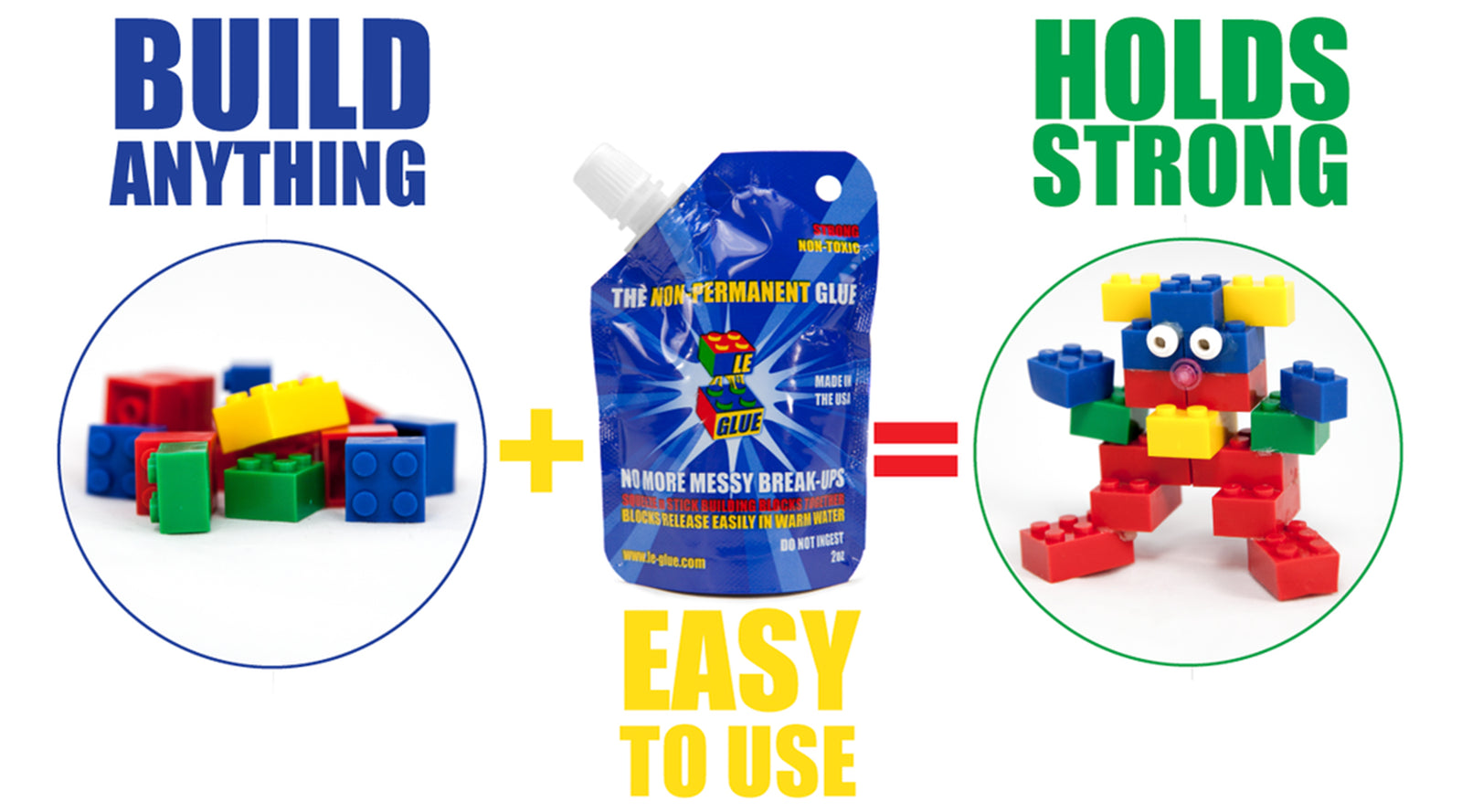 Le-Glue Non Permanent Water Glue for Lego - Kids Happy House