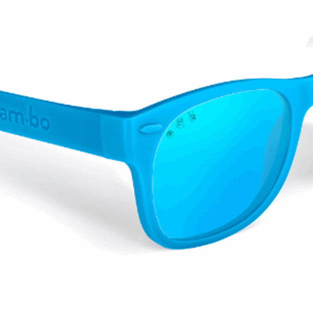 Light Blue RoShamBo Junior Sunglasses Blue Mirror