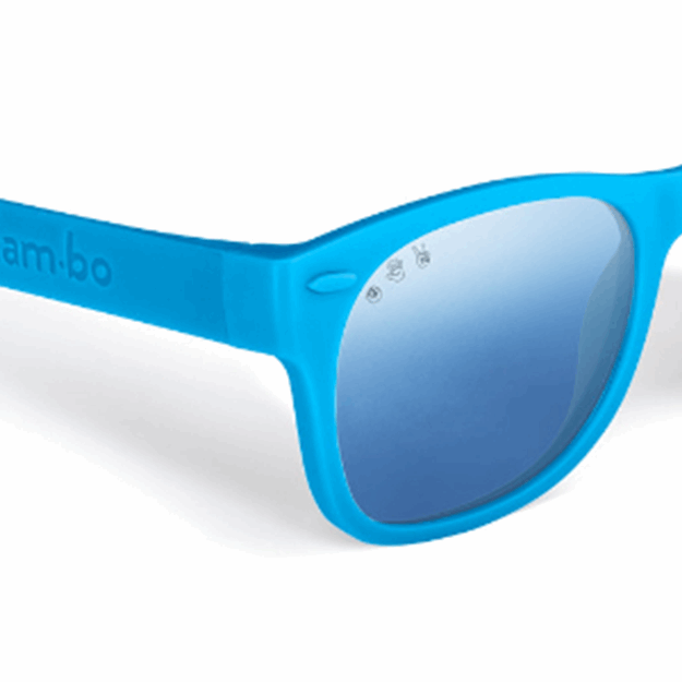Light Blue RoShamBo Junior Sunglasses Chrome