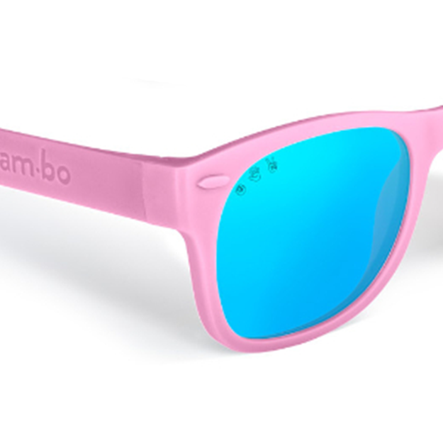 Light Pink RoShamBo Junior Sunglasses Blue Mirror