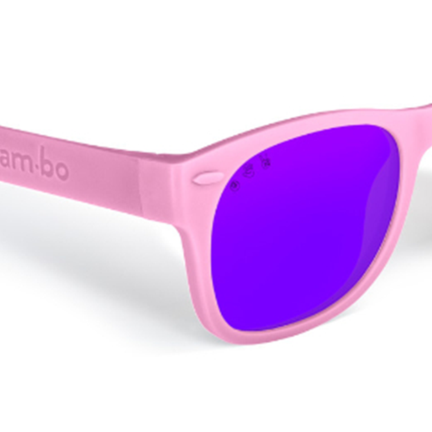 Light Pink RoShamBo Junior Sunglasses Purple Mirror