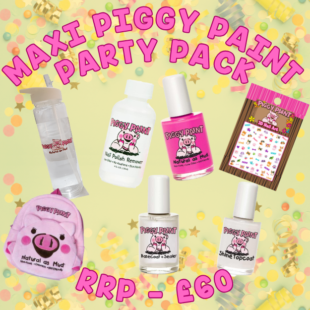 Maxi Piggy Paint Gift Set - Rucksack, Remover, Nail Polish (Random Colour) & Nail Art Sticker (Random Design) (Copy) (Copy)