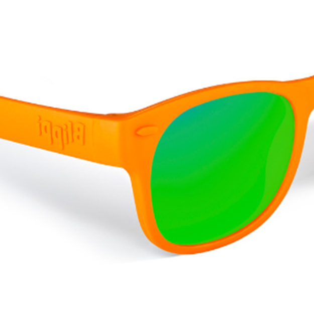 Orange RoShamBo Junior Sunglasses Green Mirror