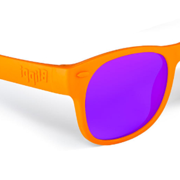 Orange RoShamBo Junior Sunglasses Purple Mirror