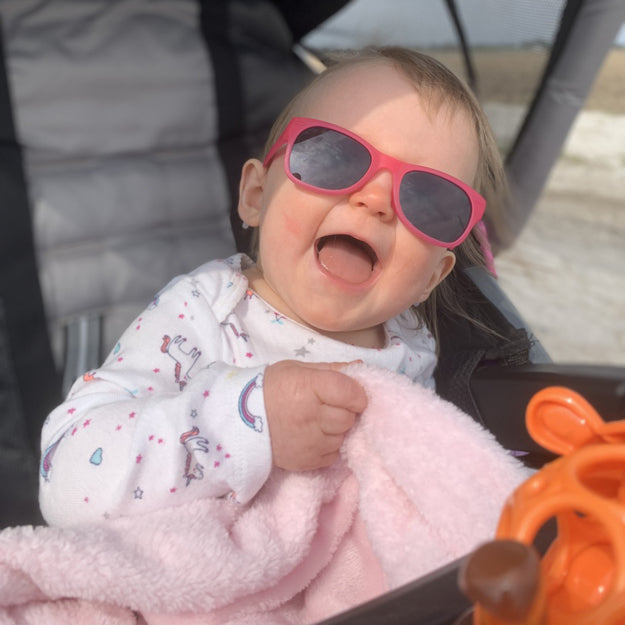 Glitter Pink RoShamBo Baby Sunglasses