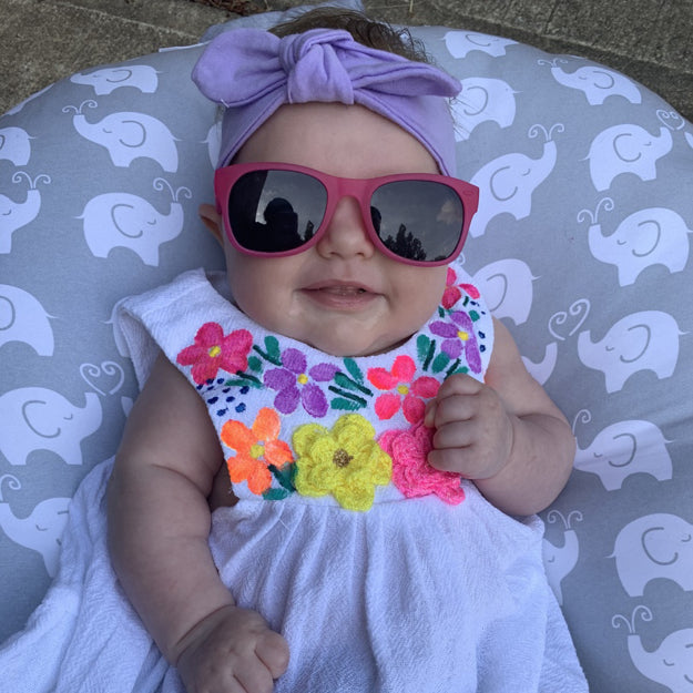Glitter Pink RoShamBo Baby Sunglasses