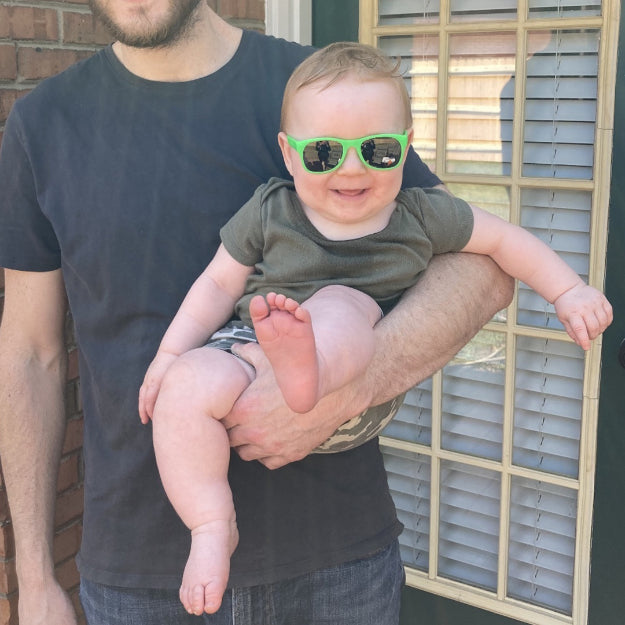 Green RoShamBo Baby Sunglasses