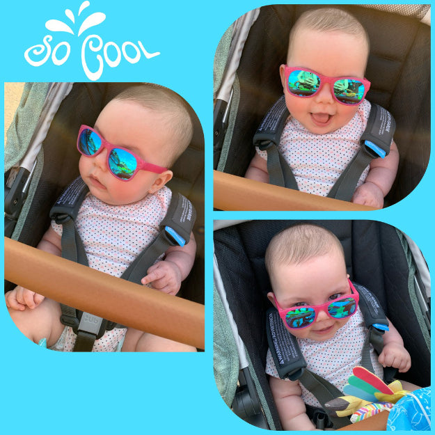 Glitter Pink RoShamBo Baby Sunglasses
