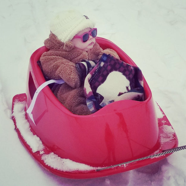 Glitter Pink RoShamBo Baby Sunglasses