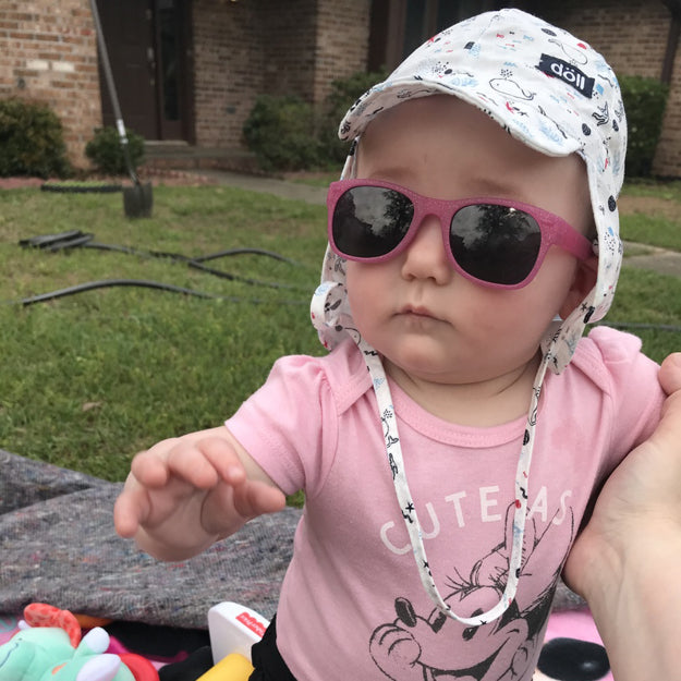 Glitter Pink RoShamBo Baby Sunglasses