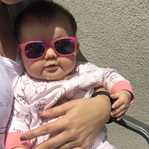 Glitter Pink RoShamBo Baby Sunglasses