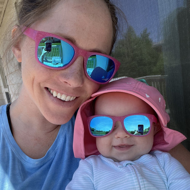 Glitter Pink RoShamBo Baby Sunglasses