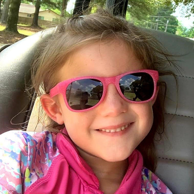 Glitter Pink RoShamBo Baby Sunglasses