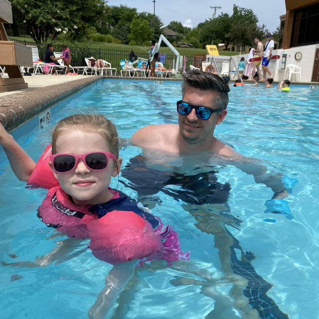 Glitter Pink RoShamBo Baby Sunglasses