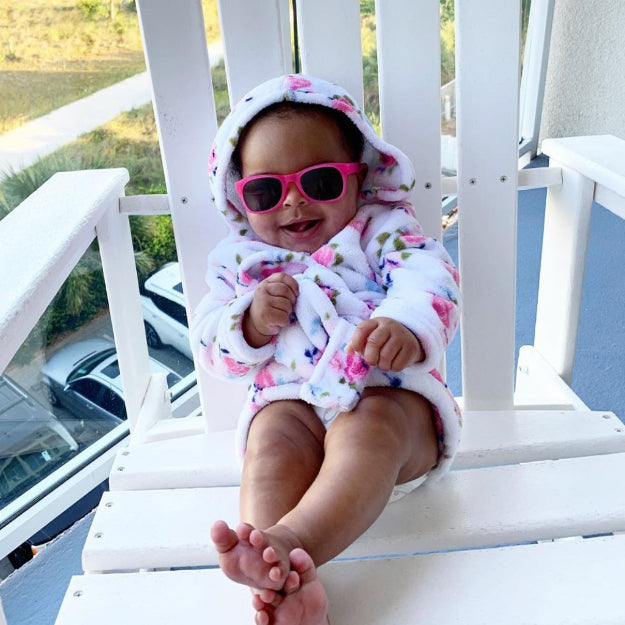 Glitter Pink RoShamBo Baby Sunglasses