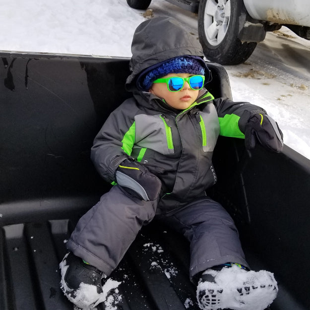 Green RoShamBo Baby Sunglasses