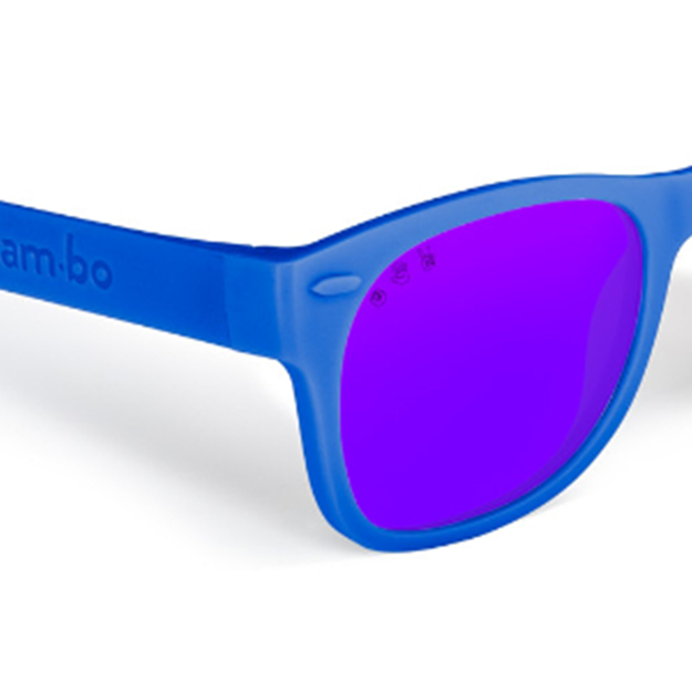 Royal Blue RoShamBo Baby Sunglasses Purple Mirror